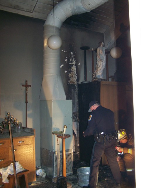 SMALL FIRE AT ST.BARBARA'S 1/4/09