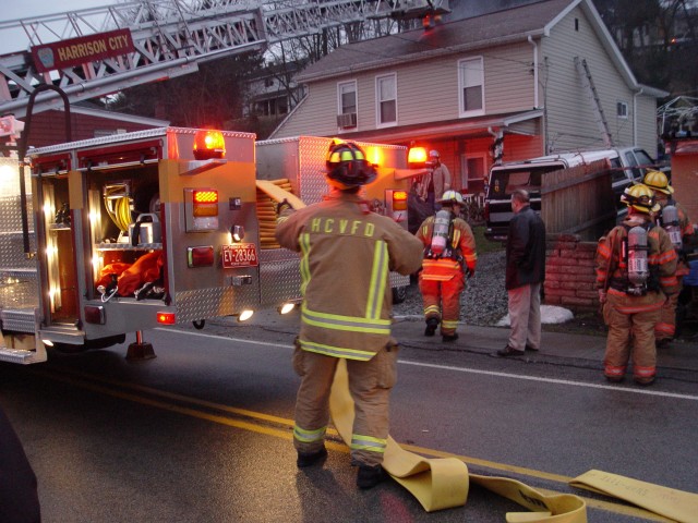 Attic fire, Main Street Claridge January 2006