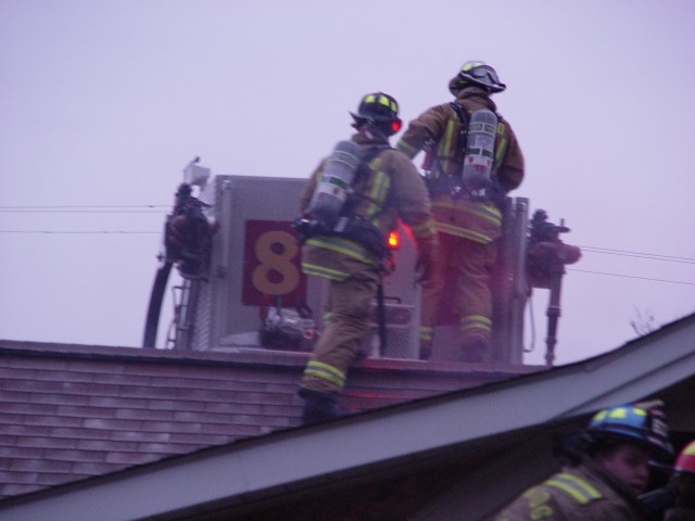Attic fire, Main Street Claridge January 2006