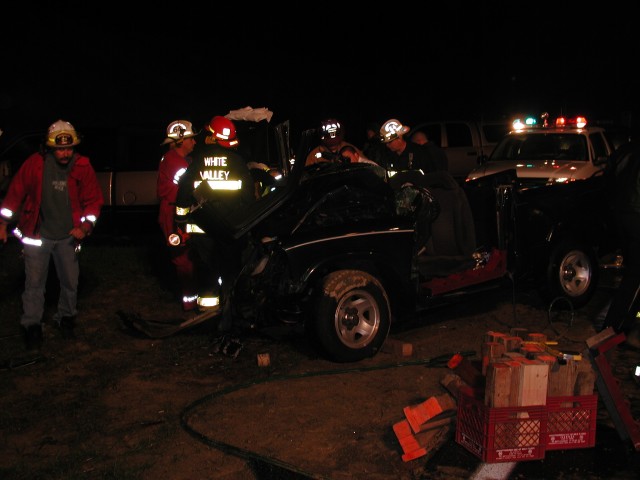 Wreck with entrapment, Route 22, Murrysville-10/26/2005