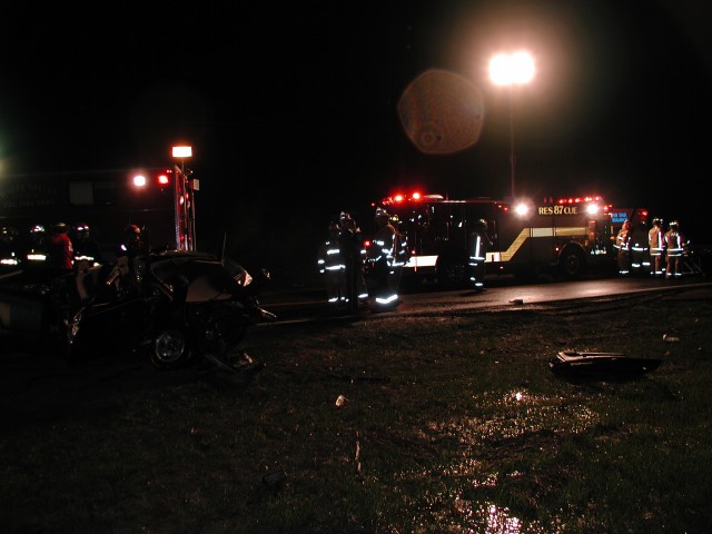 Wreck with entrapment, Route 22, Murrysville-10/26/2005