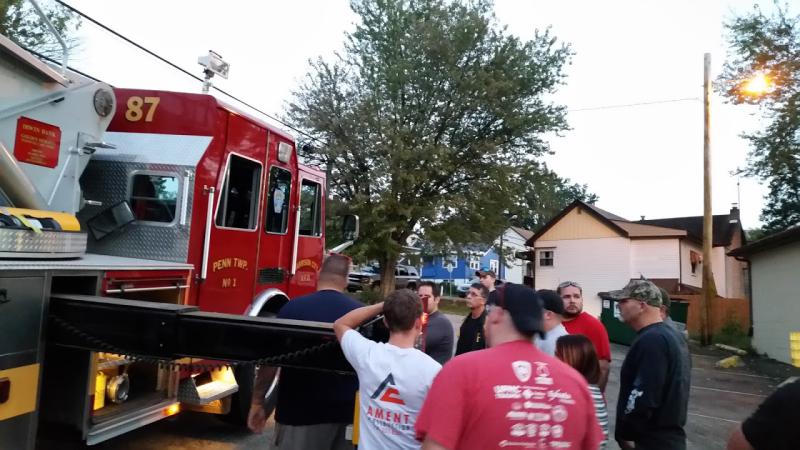 1st Assistant Chief Tom Lamacz instructing Westmoreland city on the out riggers.